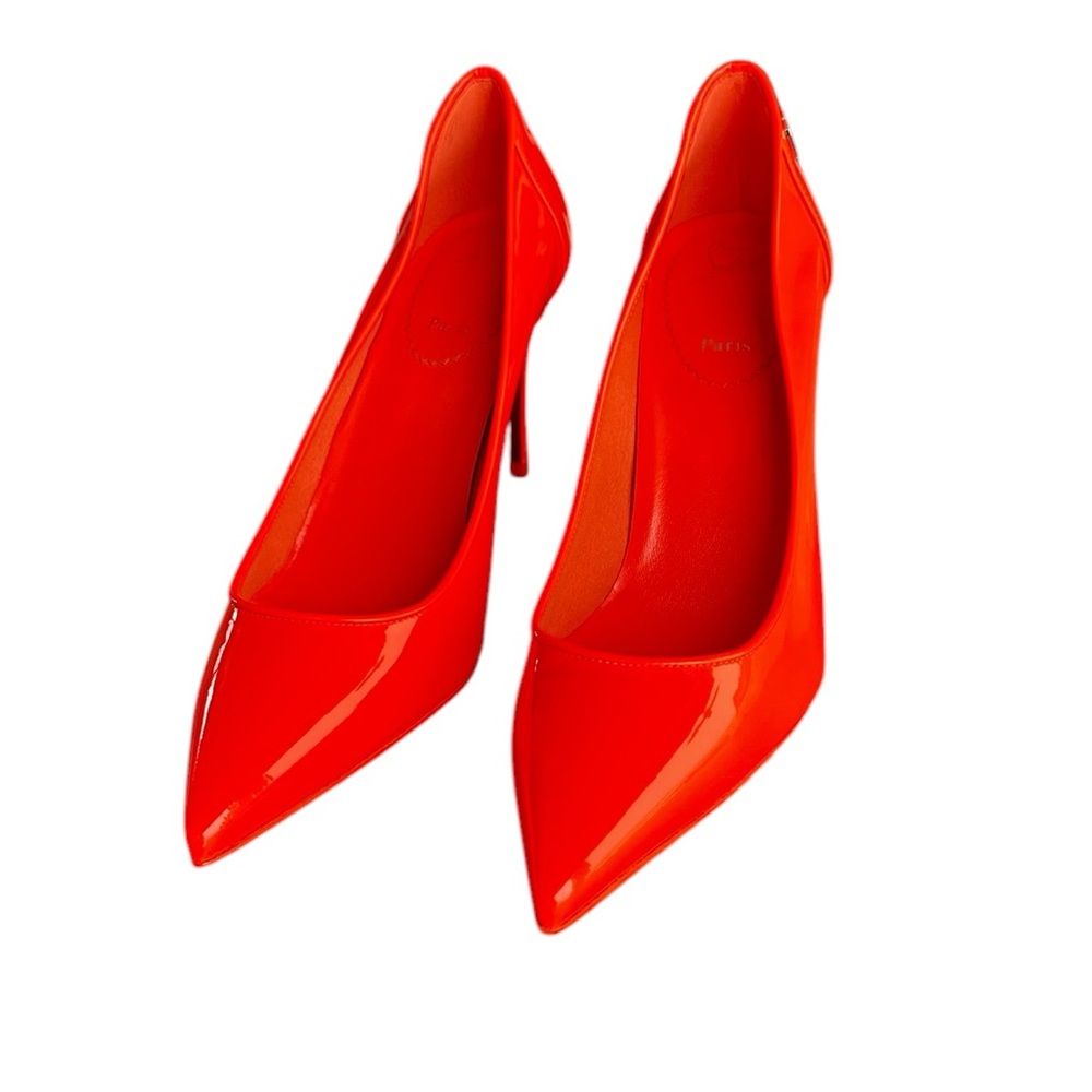 Neon orange Christian Louboutin Sporty Kate 85 (low heel) - Picture 7 of 13